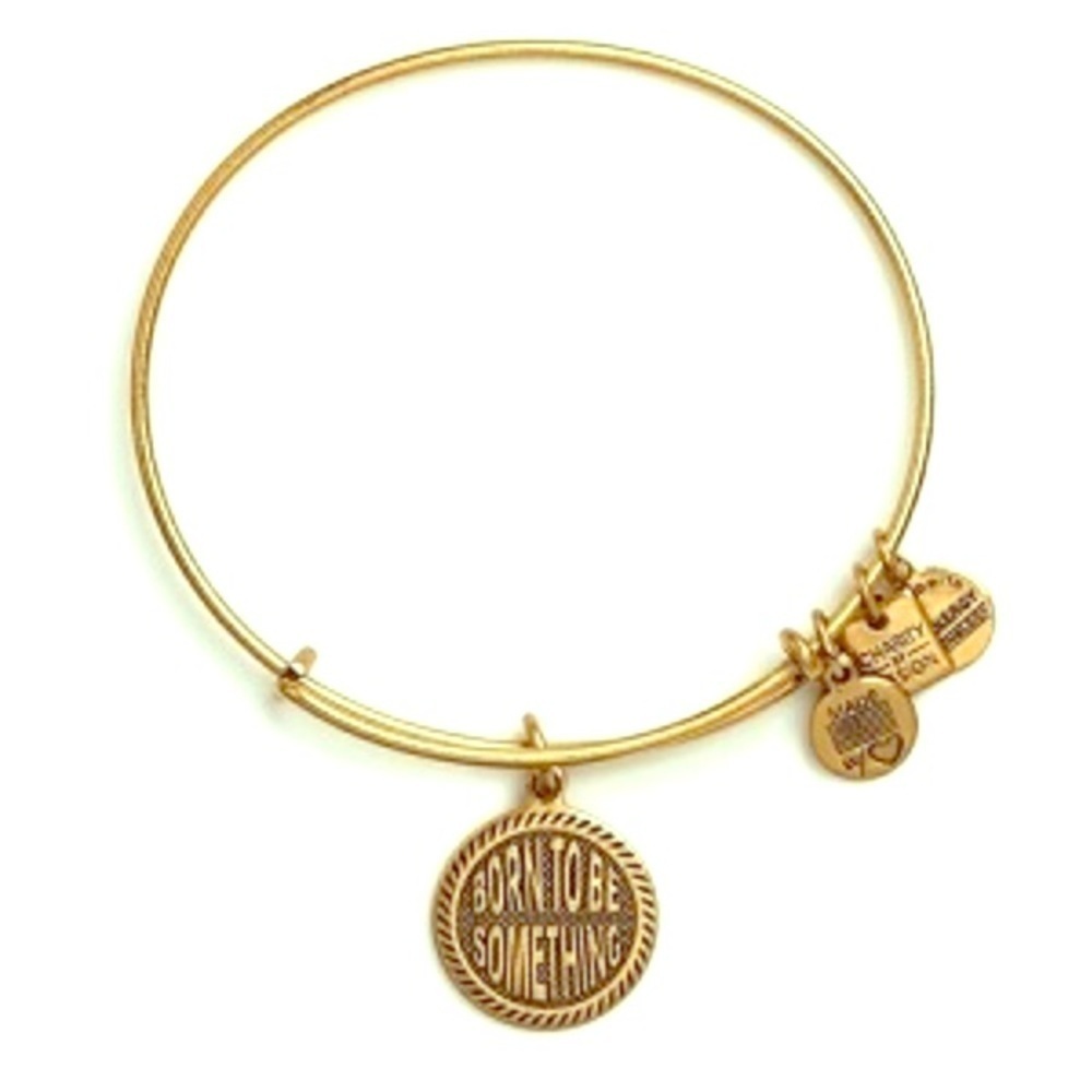 Alex & Ani gold Born to Be Something Bangle